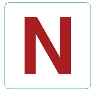 "N" Sticker for AED Cabinets