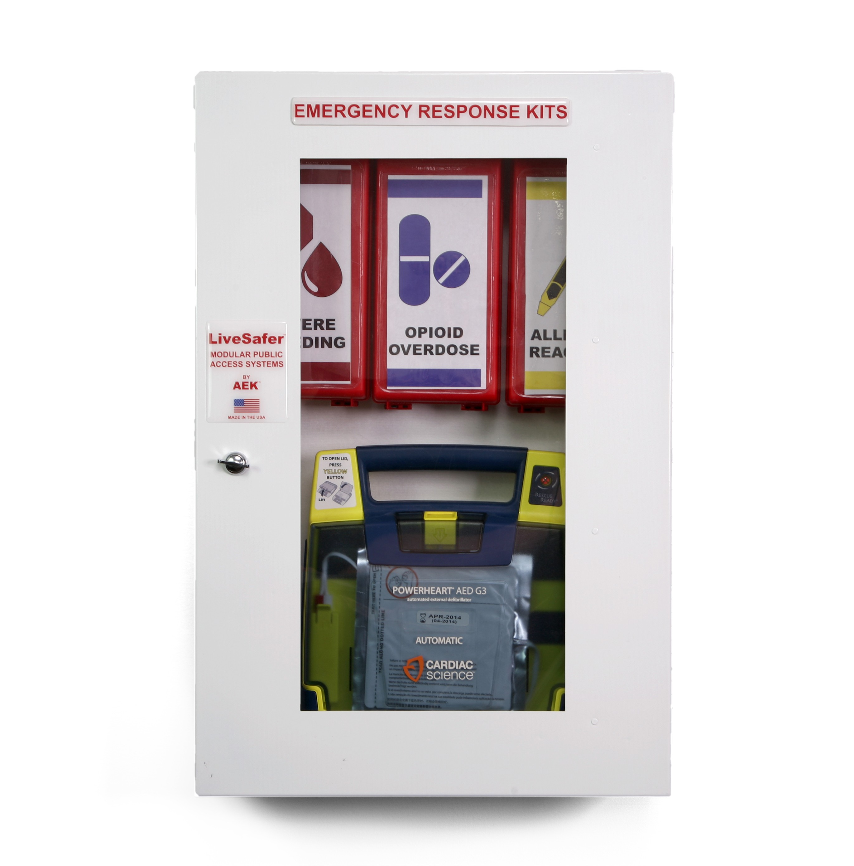 The LiveSafer + AED Storage - Modular Public Access First Aid System (4 ...